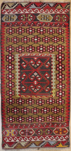 R6883 Vintage Kayseri Turkish Kilim Rug