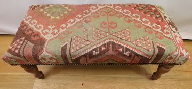 R7029 Vintage Kilim Bench Stools