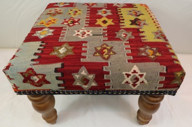 R4079 Vintage Kilim Footstools