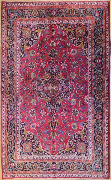 R5830 Vintage Mashhad Persian Carpet
