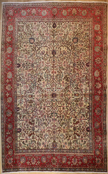 R3222 Vintage Persian Tabriz Carpet