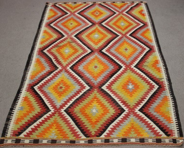 Vintage Turkish Antalya Kilim Rug R8704