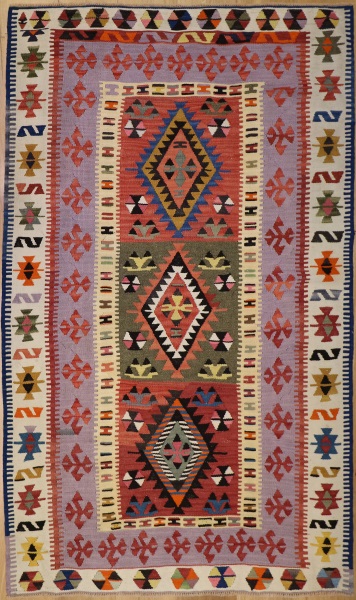 R8180 Vintage Turkish Kilim Rug