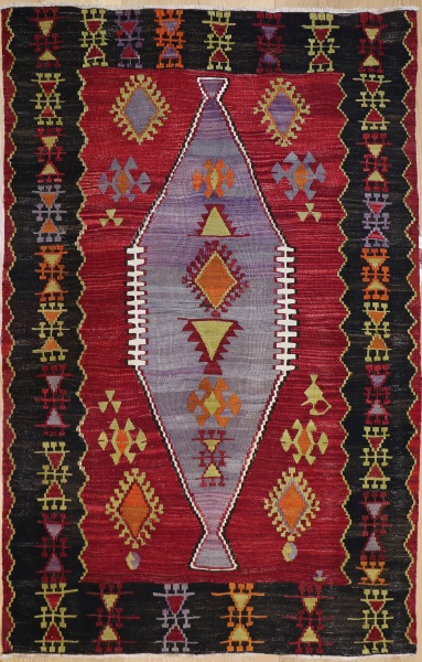 R8715 Vintage Turkish Kilim Rug