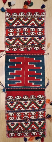 R8076 Vintage Turkish Kilim Saddle Bag