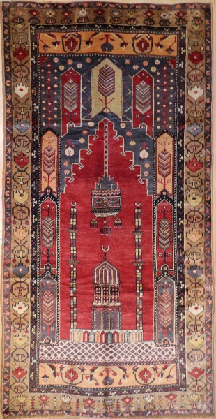 R165 Vintage Turkish Konya Carpet