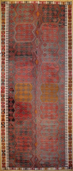 R7519 Vintage Turkish Large Kilim Rug