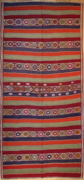 R7875 Vintage Turkish Sivas Kilim Rug