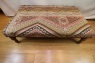 R5230 Antique Turkish Kilim Ottoman Stool Table