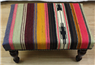 R7736 Antique Turkish Kilim Stool