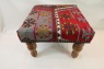 R5386 Vintage Kilim Covered Footstools