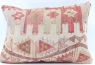 D444 Vintage Kilim Lumbar Pillow Cover