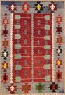 R6422 Vintage Turkish Ushak Kilim Rugs