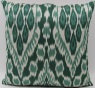 Green Silk Ikat Pillow Covers - i230