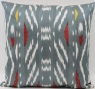 Grey Silk Ikat Cushion Covers - i204